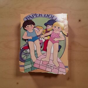 Vintage 1986 Golden Book My Buddy & Little Sister Paper Doll Set